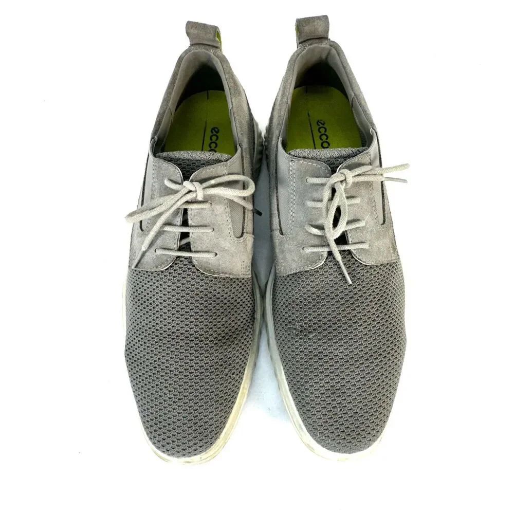 Ecco Mens EU44 US 10-10.5 St. 1 Hybrid Lite Gray Mesh Summer Derby Oxford Shoes